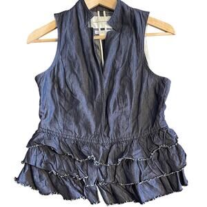 Banana Republic Bohemian Ruffle Vest Size 0